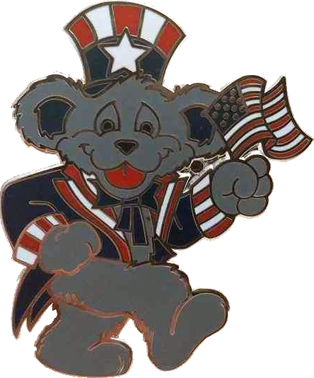 Bear with Flag Pin